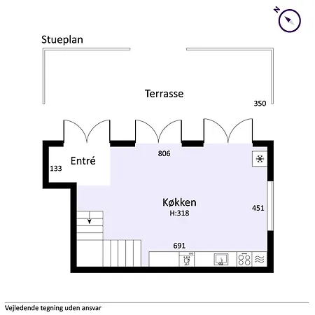 Nyrenoveret 3br Naer Aarhus M Gratis Parkering アパート Højbjerg